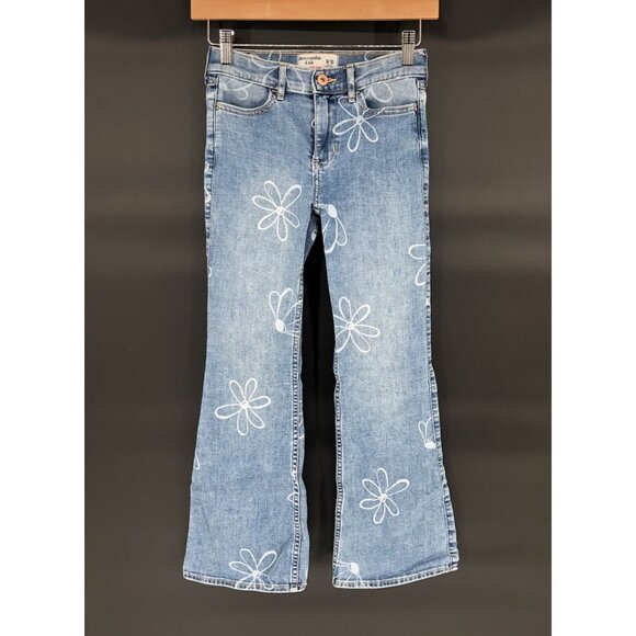abercrombie kids Other - Abercrombie Kids High-Rise Flare Jeans Girls 9/10 Daisy Print Cotton Blend y2k